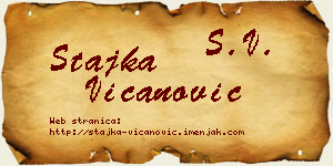 Stajka Vicanović vizit kartica